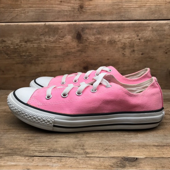 Converse Chuck Taylor Shoes YOUTH Size 3 All Star Low Top Pink Sneakers 337836F - Picture 4 of 8